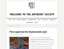 Tablet Screenshot of antibodysociety.org